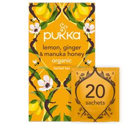 Pukka Lemon Ginger and Manuka Honey Tea – 20bags