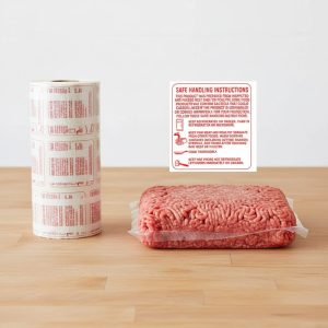 Safe Handling Label Red 1.75″ x 1.75″ – 375/roll