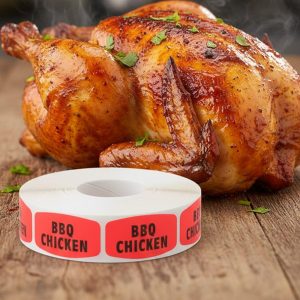 BBQ Chicken Label Butcher Sticker – 1000/roll