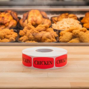 Chicken Label Stickers – 1000/roll