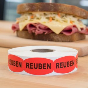 Reuben Deli Label Stickers- 1000/roll