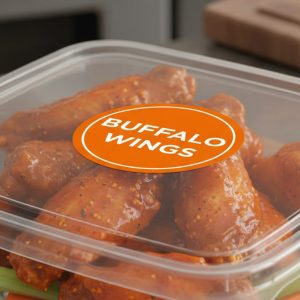 Buffalo Wings Label Stickers – 1000/roll
