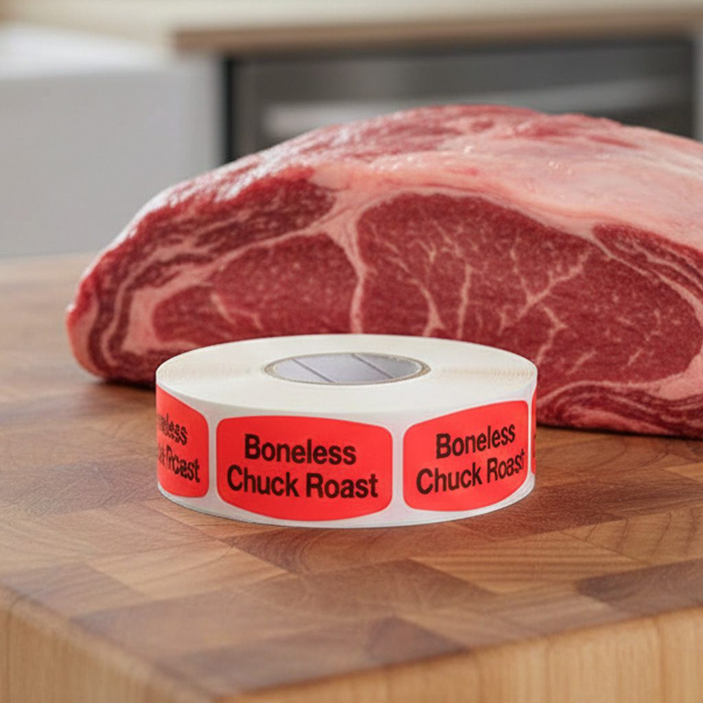 Boneless Chuck Roast Label Butcher Sticker – 1000/roll - Image 2