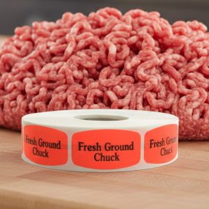 Fresh Ground Chuck Label Butcher Sticker – 1000/roll
