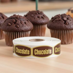 Chocolate Label Bakery Flavor Sticker – 1000/roll