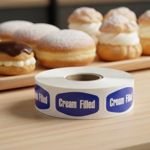 Cream Filled Label Bakery Flavor Stickers – 1000/roll
