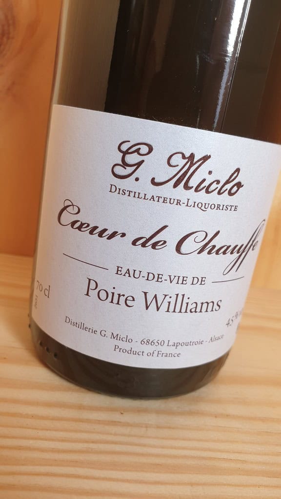 G. Miclo Poire William (Pear) Eau de Vie Coeur de Chauffe 45% 70cl - Image 3